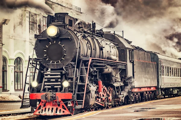 レトロな蒸気機関車. — ストック写真
