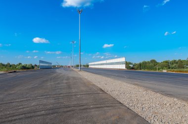 View of the new highway. clipart