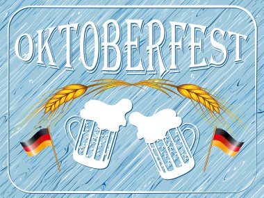 Vintage amblemi Oktoberfest festival için tarz.