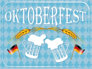 Vintage amblemi Oktoberfest festival için tarz.