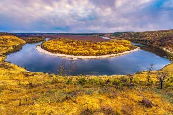 Podzimní pohled na řeku Don — Stock fotografie