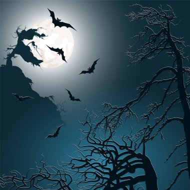 Cadılar Bayramı geçmişi. Vektör illüstrasyonu.