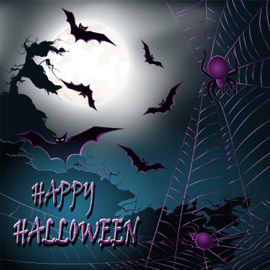 Cadılar Bayramı geçmişi. Vektör illüstrasyonu.