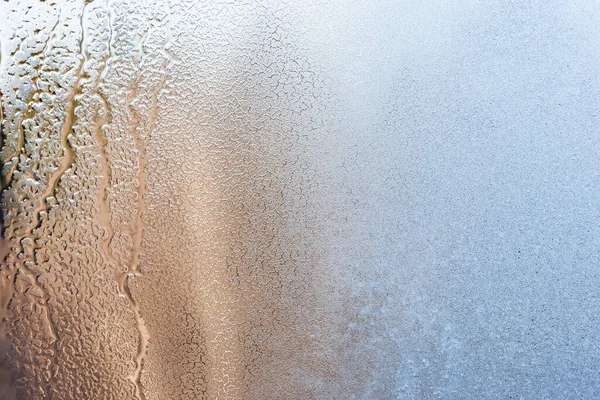 Derretimiento Del Hielo Superficie Del Vidrio Ventana — Foto de Stock