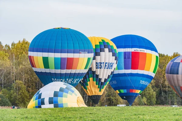 Dmitrov Oroszország Október 2020 Reggeli Repülés Hőlégballonok Vidék Felett — Stock Fotó