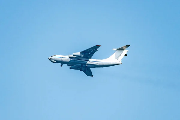 Flight of the big cargo airliner.