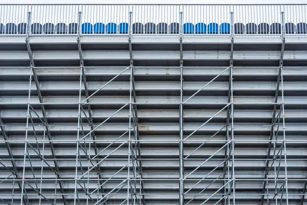 Metal Tubes Construction Stadium Tribune — Stock Photo, Image