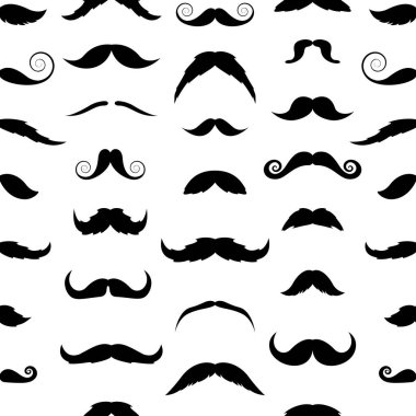 Bıyıklar beyaza. Kusursuz bir geçmişi var. Vektör illüstrasyonu,.