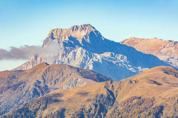 Mount Fisht Podzimního Západu Slunce Kavkaz Rusko — Stock fotografie