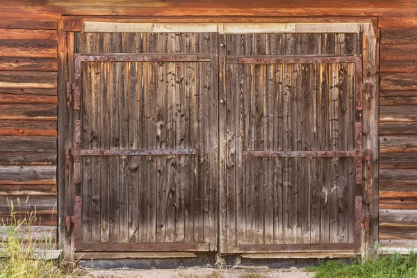 Puerta Del Antiguo Granero Madera Pueblo — Foto de Stock