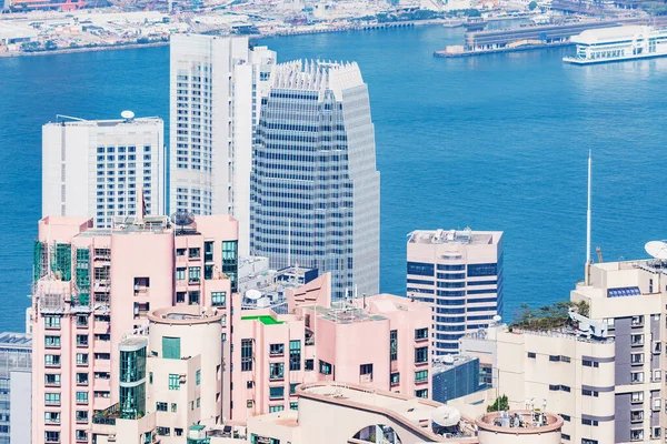 View Downtown Hong Kong Victoria Peak — Stock Photo, Image