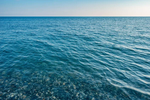 Спокойная Водная Поверхность Моря Закате — стоковое фото