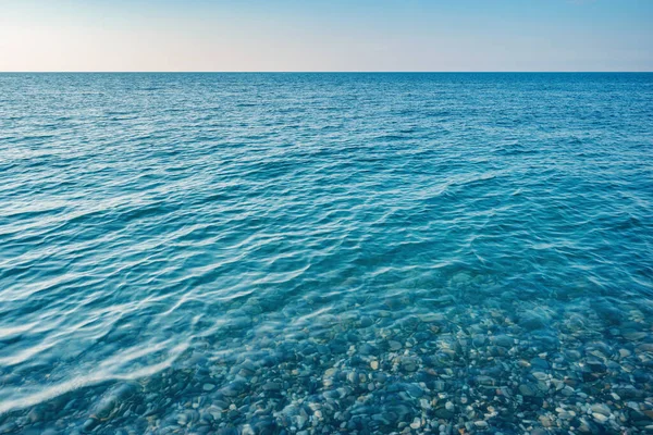 Спокойная Водная Поверхность Моря Закате — стоковое фото