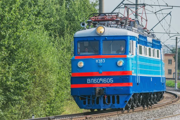 Moscú Rusia Agosto 2021 Locomotora Retro Eléctrica Carga Vl60K Número — Foto de Stock