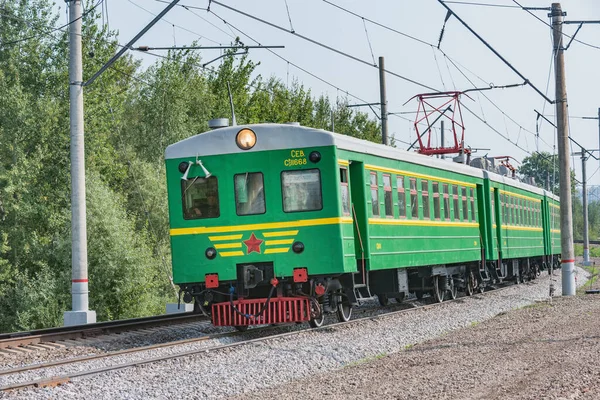 Moscú Rusia Agosto 2021 Tren Pasajeros Retro Sr3 Número 1668 — Foto de Stock