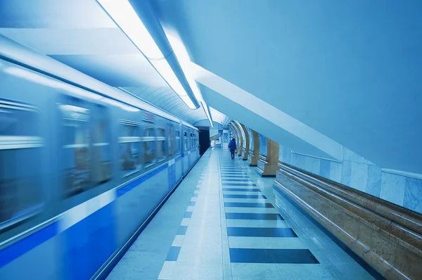 지하철 열차의 도착. — 스톡 사진