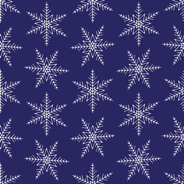 Christmas snowflakes seamless background. — Stock Vector