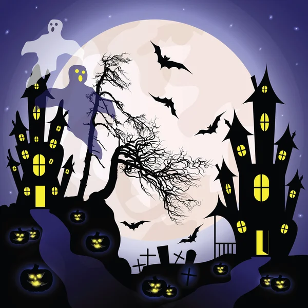 Halloween háttér. — Stock Vector