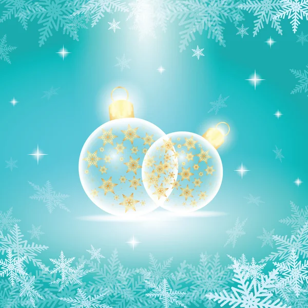 Illustration vacances d'hiver de boules de Noël — Image vectorielle