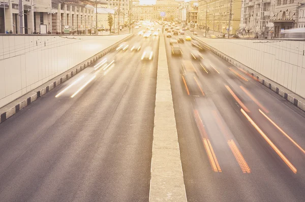 Lichten van de stad weg. — Stockfoto