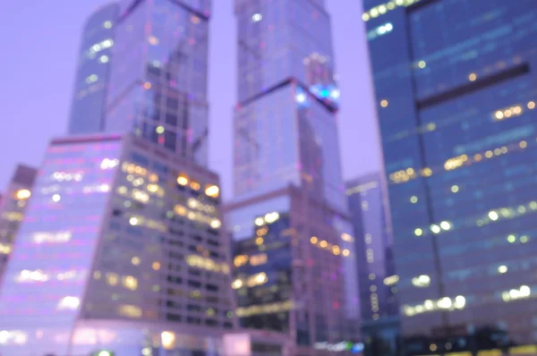 Ochtend zakelijke stad centrum achtergrond wazig. — Stockfoto