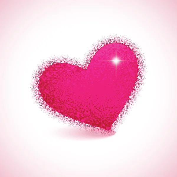 Forme de coeur sur fond coloré à la Saint-Valentin . — Image vectorielle