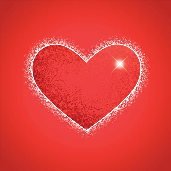 Heart shape on colorful background to the Valentines day. — Stock Vector