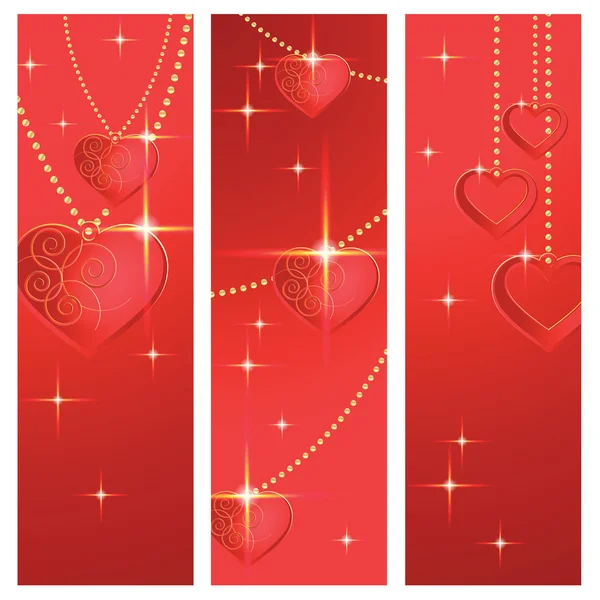 Heart shapes on the abstract background to the Valentine's day. — Stock Vector