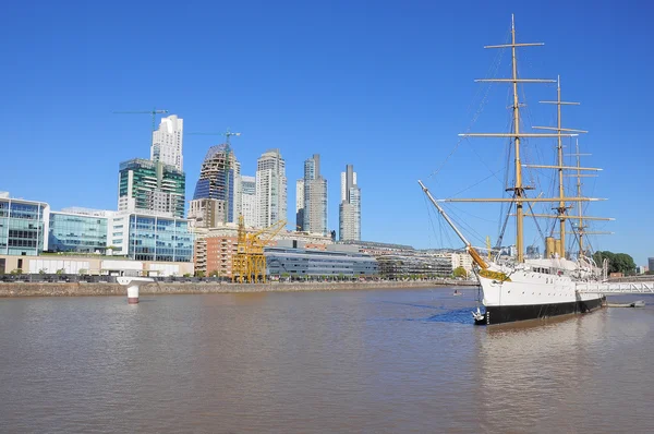 Pohled na Puerto Madero, Buenos Aires. — Stock fotografie