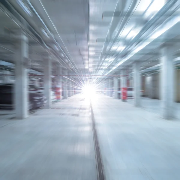 Luces del coche rápido en movimiento . — Foto de Stock