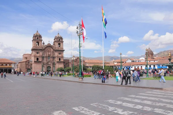 Plaza de armas, em Cusco, peru. — Fotografia de Stock