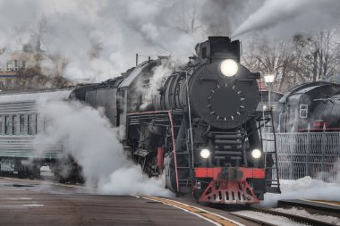 Retro buharlı tren