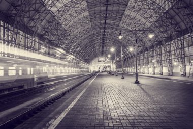 Yüksek Hızlı Tren istasyondan ayrılıyor.
