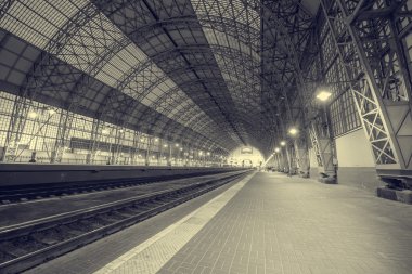 Boş terminal tren istasyonu.