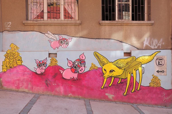 Arte urbano en Valparaíso . —  Fotos de Stock
