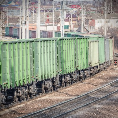 Uzun boş tren.