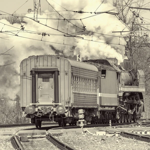 Retro steam train. — Stock Photo, Image