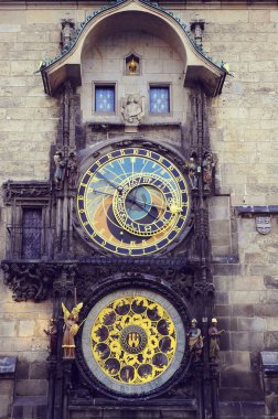 Hictorical şehir merkezinde astronomik saat. 