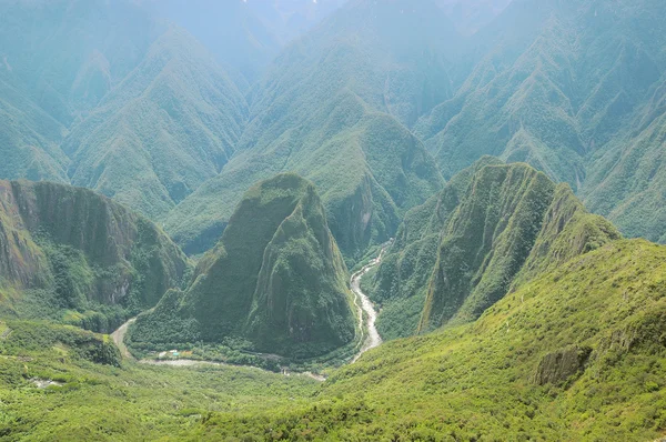 Hisnande utsikt från Machu Picchu mountain. — Stockfoto