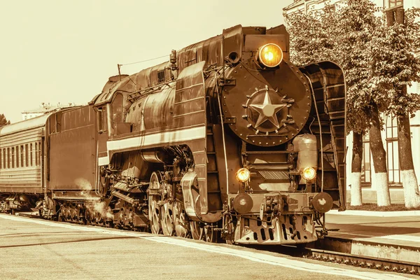 Retro steam train. — Stock Photo, Image