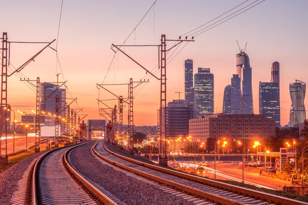 Nueva línea ferroviaria . — Foto de Stock