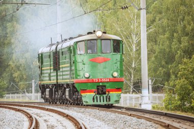 Retro navlun Dizel lokomotif.