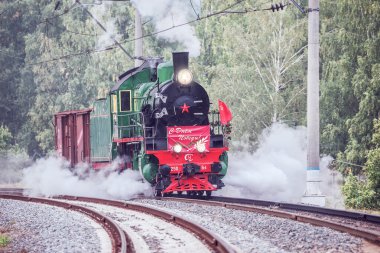 Retro buharlı tren.