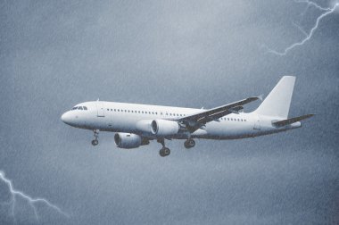 Yolcu uçağı iniş.