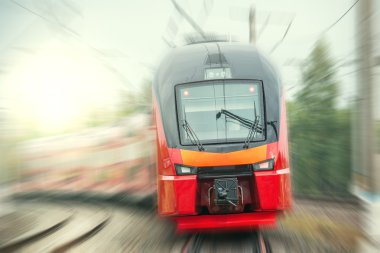 modern yüksek hızlı tren.