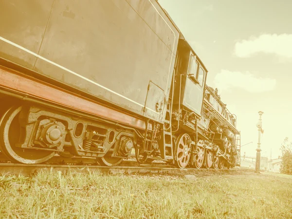 Retro stoomlocomotief. — Stockfoto