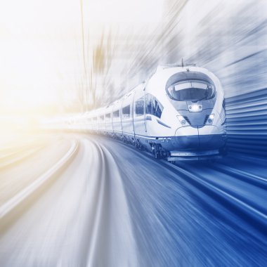 modern yüksek hızlı tren.