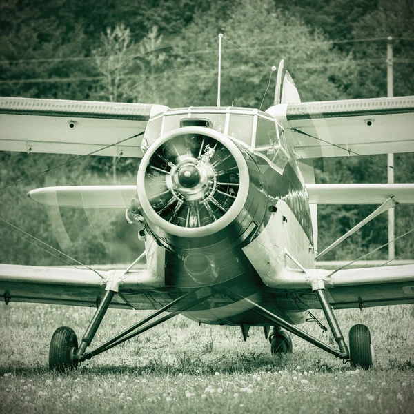 Start of the plane engine. — Stock Photo, Image