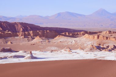 Moon Valley Atacama Çölü'nde.