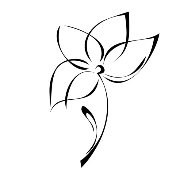 Black silhouette of lily flower. Vector illustration. Stock Vector ...